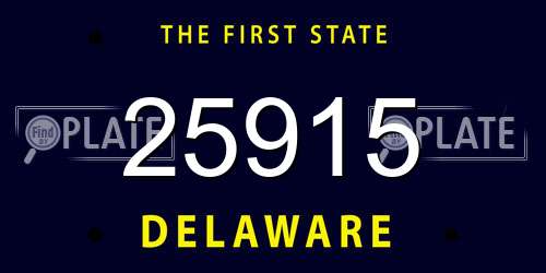 25915 Delaware License Plate