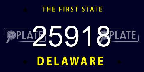 25918 Delaware License Plate