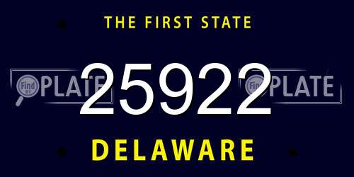 25922 Delaware License Plate