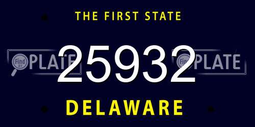 25932 Delaware License Plate