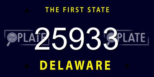 25933 Delaware License Plate