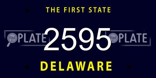 2595 Delaware License Plate