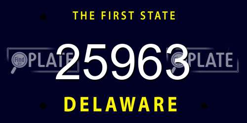 25963 Delaware License Plate