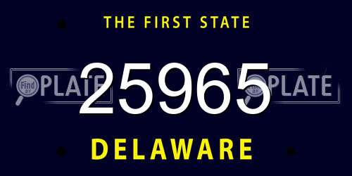 25965 Delaware License Plate