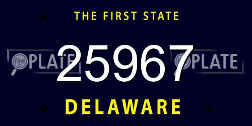 25967 Delaware License Plate