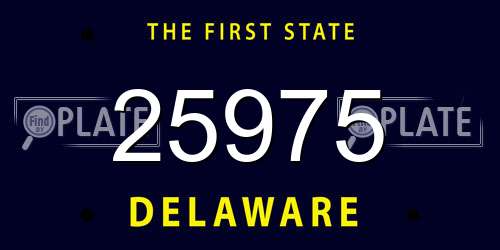 25975 Delaware License Plate