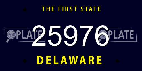25976 Delaware License Plate