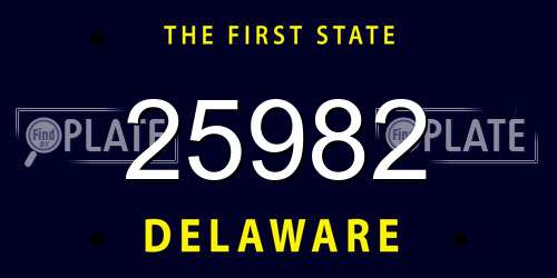 25982 Delaware License Plate
