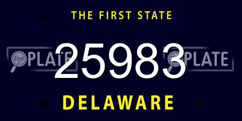 25983 Delaware License Plate