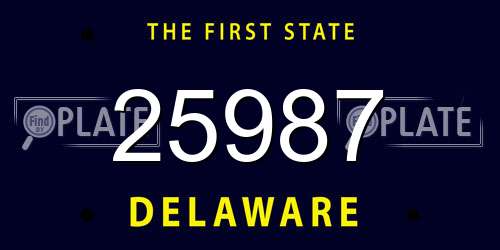 25987 Delaware License Plate