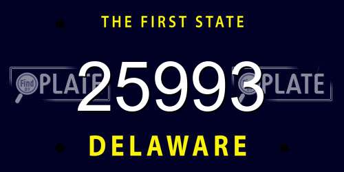 25993 Delaware License Plate