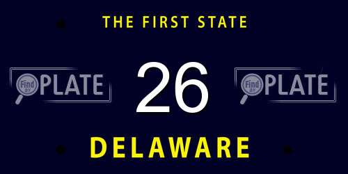 26 Delaware License Plate