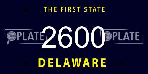 2600 Delaware License Plate