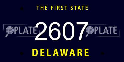 2607 Delaware License Plate