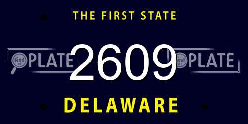 2609 Delaware License Plate
