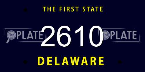 2610 Delaware License Plate