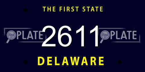 2611 Delaware License Plate