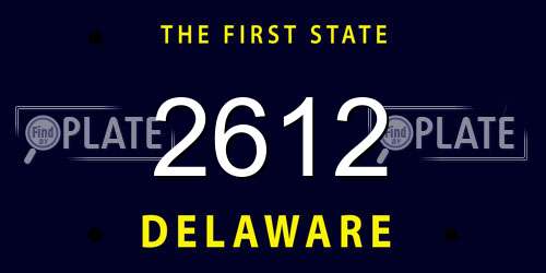 2612 Delaware License Plate