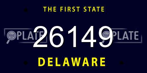 26149 Delaware License Plate