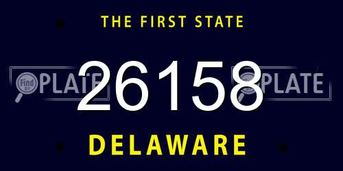 26158 Delaware License Plate