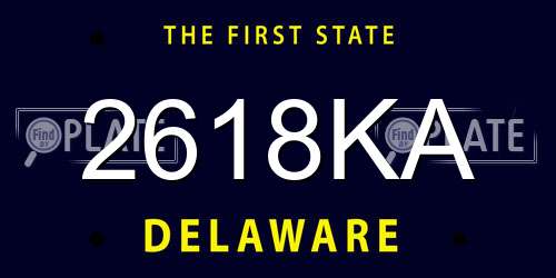 2618KA Delaware License Plate