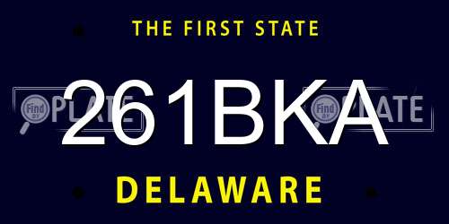 261BKA Delaware License Plate