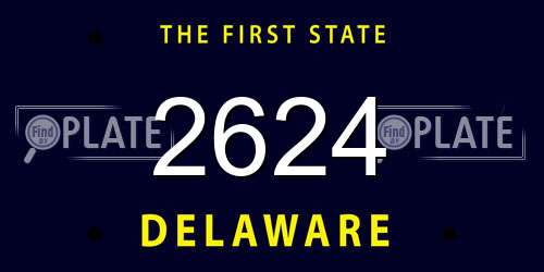 2624 Delaware License Plate