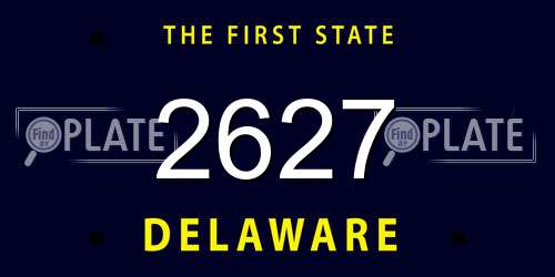 2627 Delaware License Plate