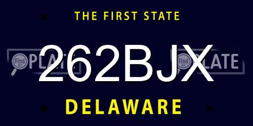 262BJX Delaware License Plate