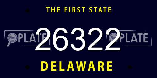 26322 Delaware License Plate