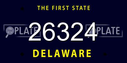 26324 Delaware License Plate