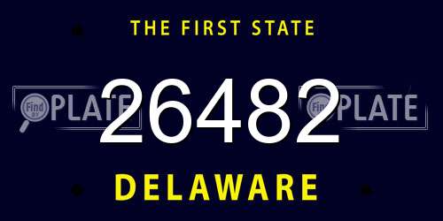 26482 Delaware License Plate