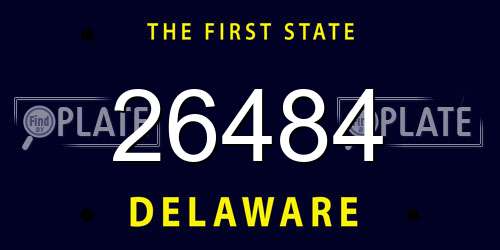26484 Delaware License Plate