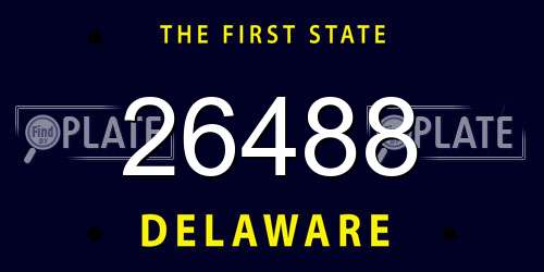 26488 Delaware License Plate