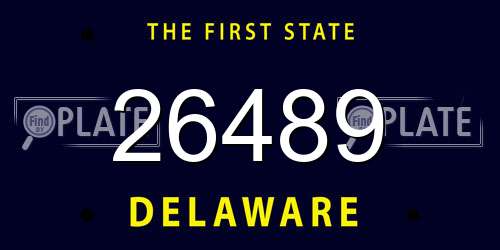 26489 Delaware License Plate