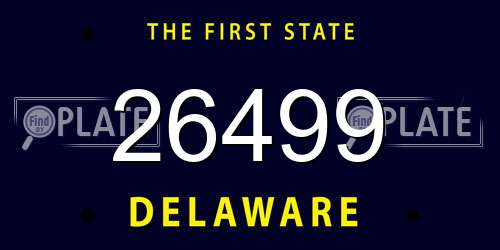 26499 Delaware License Plate