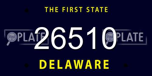 26510 Delaware License Plate
