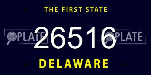 26516 Delaware License Plate