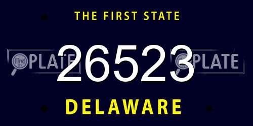 26523 Delaware License Plate