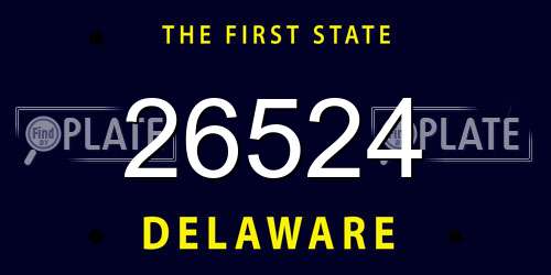 26524 Delaware License Plate