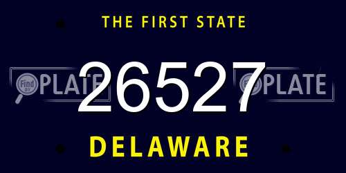26527 Delaware License Plate