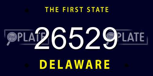 26529 Delaware License Plate