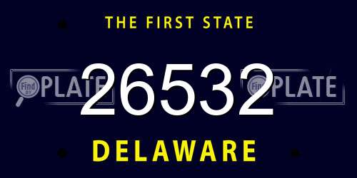 26532 Delaware License Plate