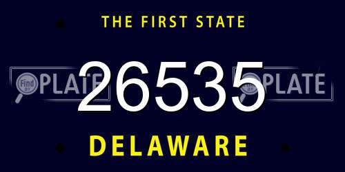 26535 Delaware License Plate