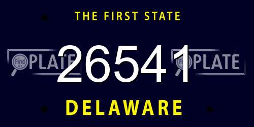 26541 Delaware License Plate