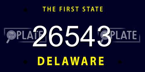 26543 Delaware License Plate