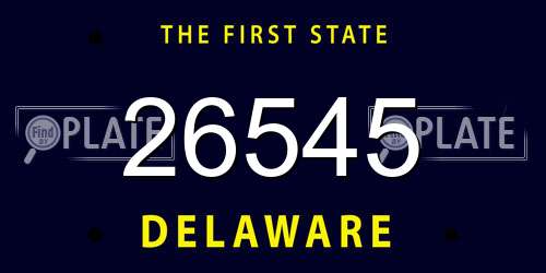 26545 Delaware License Plate
