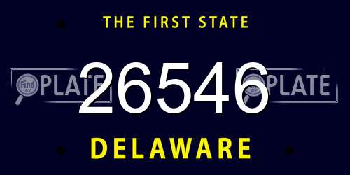 26546 Delaware License Plate