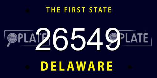 26549 Delaware License Plate