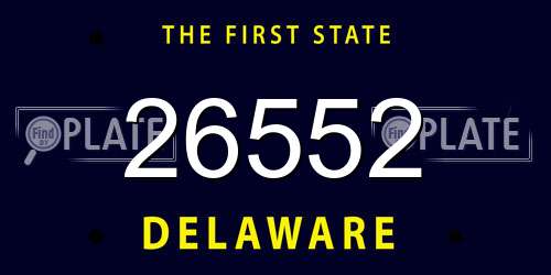 26552 Delaware License Plate